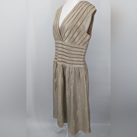 Andre Oliver Champagne Gold Dress Size 14 NWT - Picture 3 of 8
